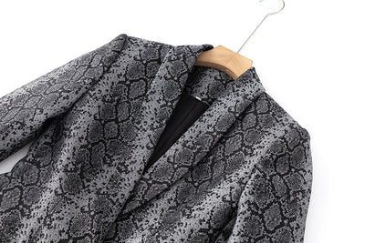 Saco de Dos Botones con Patrón Jacquard Piel - Primavera Otoño - Image 13