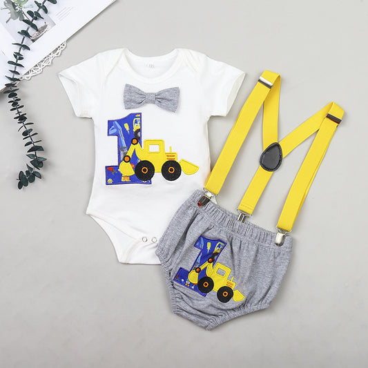 Mono Infantil con Patrón de Tractor para Niño