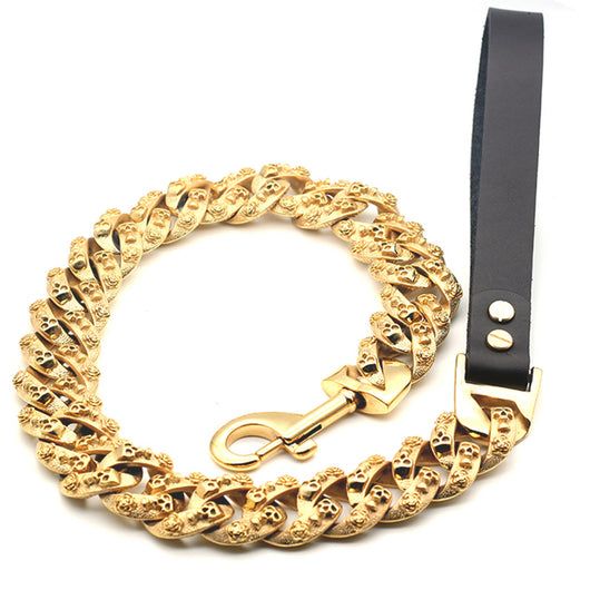 Cadena para Perro en Acero Inoxidable Dorado - Image 6