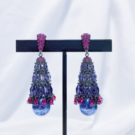 Aretes de Circonita Micro Engarzada Estilo Europeo y Americano para Mujer - Image 8