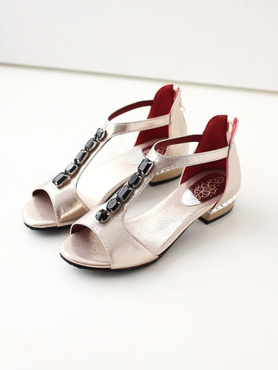 Sandalias Tipo Thong Talla Grande con Tacón Bajo y Detalles de Strass - Image 9