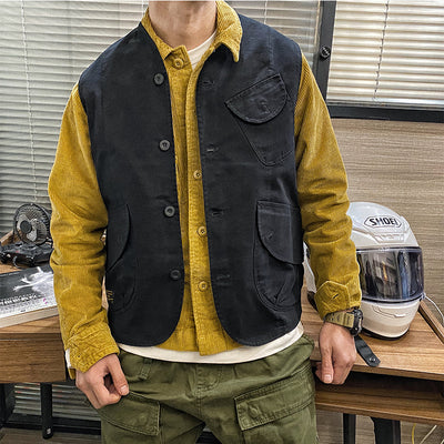 Chaleco de Trabajo Retro Casual para Hombre - Image 8