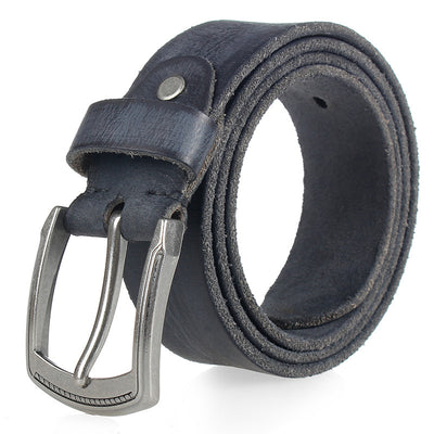 Cinturón de Cuero y Top Denim Retro Versátil