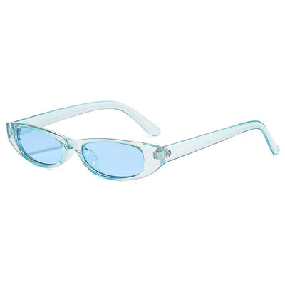 Yellow retro small frame sunglasses with translucent frames and matching yellow lenses on a white background. - Image 4