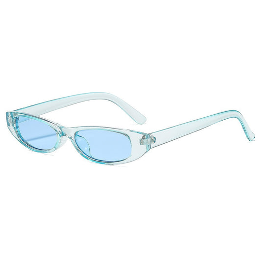 Yellow retro small frame sunglasses with translucent frames and matching yellow lenses on a white background. - Image 4
