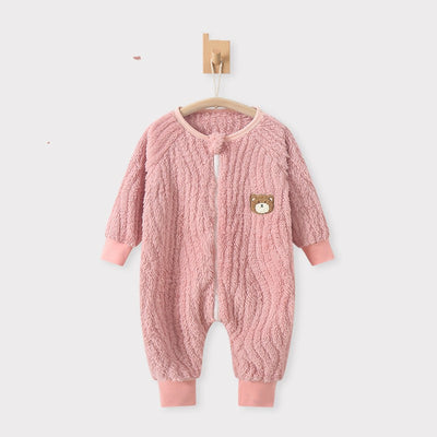 Pijama con Pies para Bebé en Terciopelo Cálido - Image 3