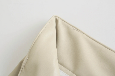 Pantalones Rectos de Cuero PU Slim Fit para Mujer - Image 13