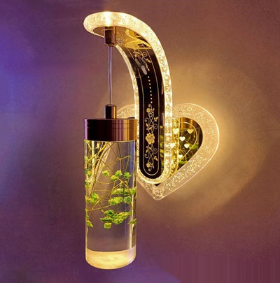 Lámpara de Pared Colgante de Cristal Acrílico Ovalado con Luz Cálida para Hoteles y Dormitorios - Image 8