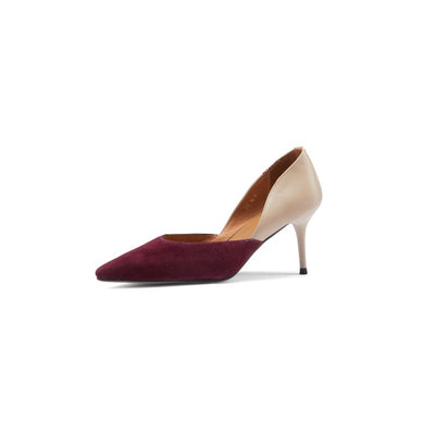 Tacones Ejecutivos Bicolor Punta Fina para Mujer - Image 2