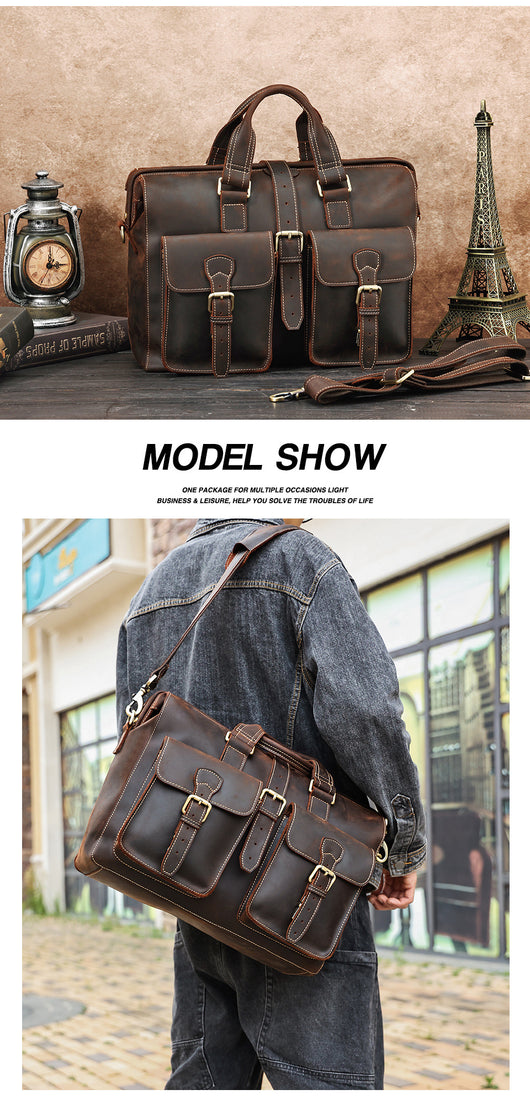 Bolso de Cuero Genuino para Negocios - Image 16