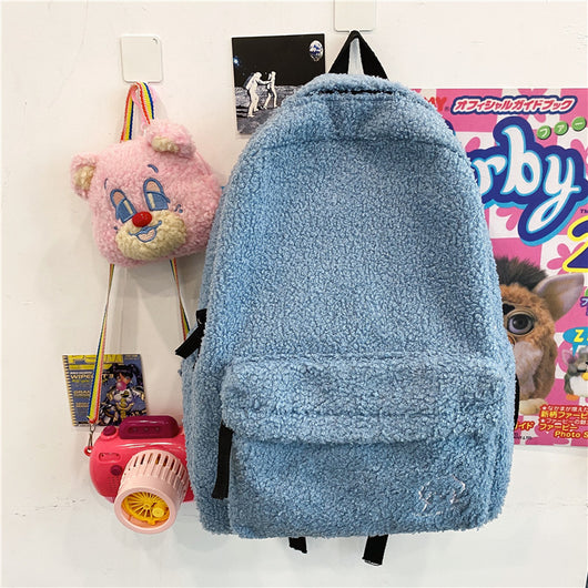 Mochila de Viaje Estilo Occidental con Gran Capacidad y Acabado Peluche - Image 2