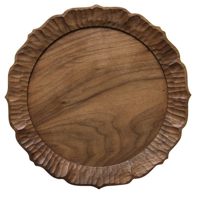 Bandeja de Té Japonesa Artesanal en Madera con Encaje Tallado a Mano - Image 5