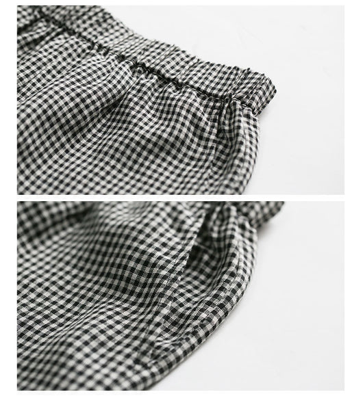 Pantalones de Lino y Algodón a Cuadros - Corte Relajado y Cómodo - Image 13