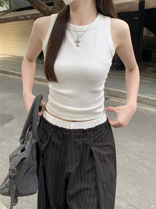 Chaleco Plisado Ajustado sin Mangas Estilo Hot Girl - Image 27