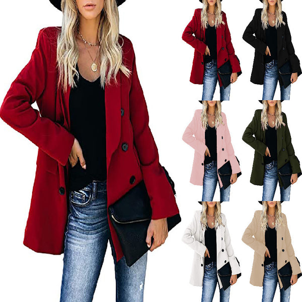 Blazer Cardigan Entallado con Botones para Mujer
