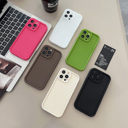 Funda Silicona Integral de Color Sólido para Teléfono - Image 21