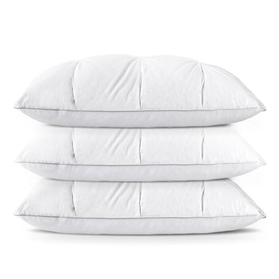 Almohada de Plumón de Ganso Blanco con Funda de Algodón para Dormir Profundo - Image 7