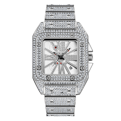 Reloj Hombre Hip Hop Diamantes Esfera Grande Cuarzo - Image 9