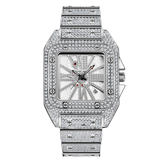 Reloj Hombre Hip Hop Diamantes Esfera Grande Cuarzo - Image 9