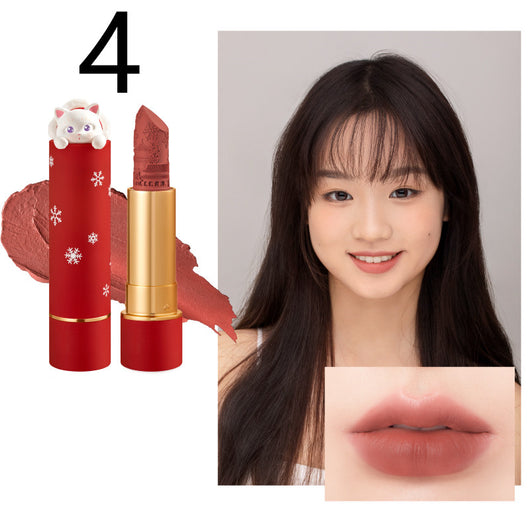 Labial Mate Gato Grabado Hidratante para Mujer - Image 10
