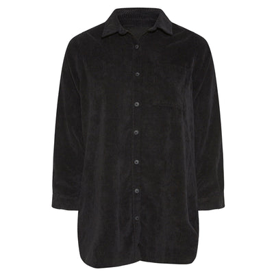 Camisa Suelta de Pana Lisa para Commuter - Image 10
