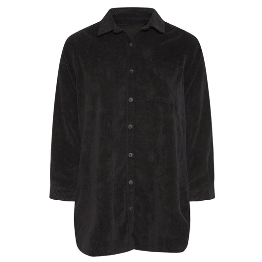 Camisa Suelta de Pana Lisa para Commuter - Image 10