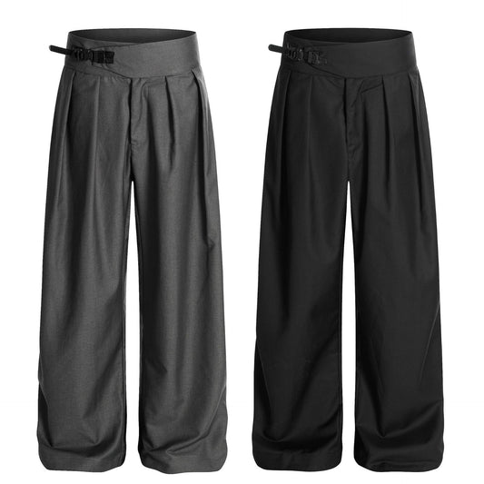Pantalones Casuales Sofisticados Unisex Corte Relajado Estilo Retro Americano