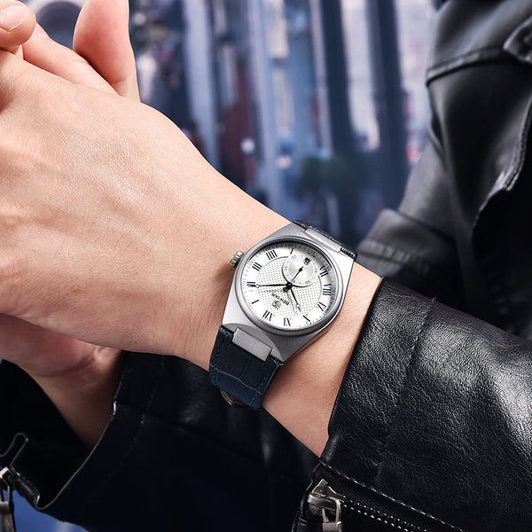 Reloj de Cuarzo Hombre Elegante Negocios Impermeable con Calendario