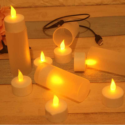 Vela LED Recargable Amarilla con Destello - Image 9