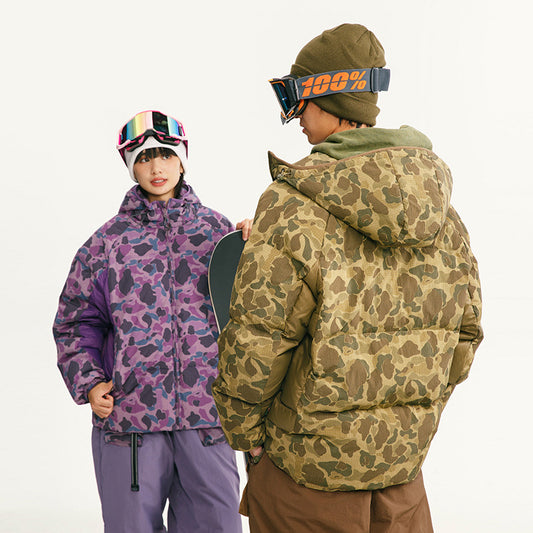 Abrigo Térmico Blanco con Plumón de Pato - Impermeable y Anti-viento para Mujer