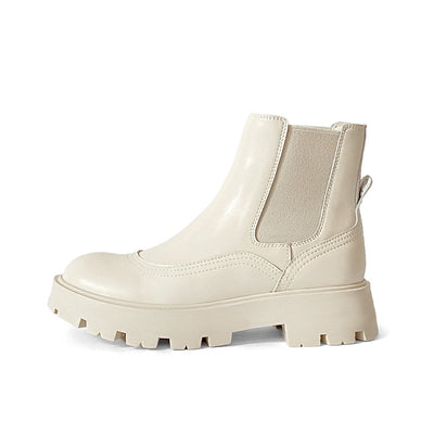 Botas Cortas Martin Estilo Británico con Elástico Lateral para Mujer - Image 6