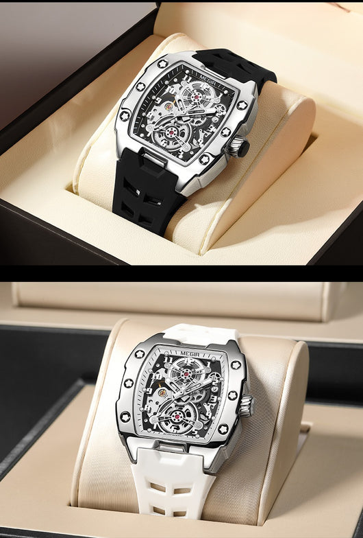 Reloj Deportivo Mecánico Resistente al Agua Diseño Cilíndrico para Hombre - Image 19