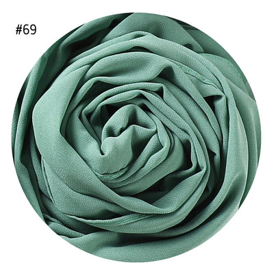 Pañuelo de Gasa Perlada en Colores Sólidos - Cobertura Elegante Monocromática - Image 72