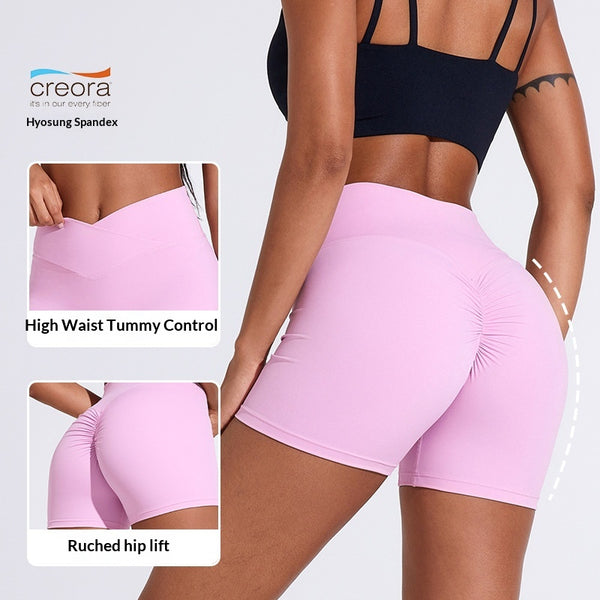 Pantalones Yoga Levantacaderas de Cintura Alta Plisados - Estilo Europeo