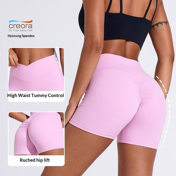 Pantalones Yoga Levantacaderas de Cintura Alta Plisados - Estilo Europeo