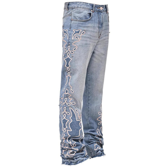 Jeans Anchos para Hombre con Diseño Degradado