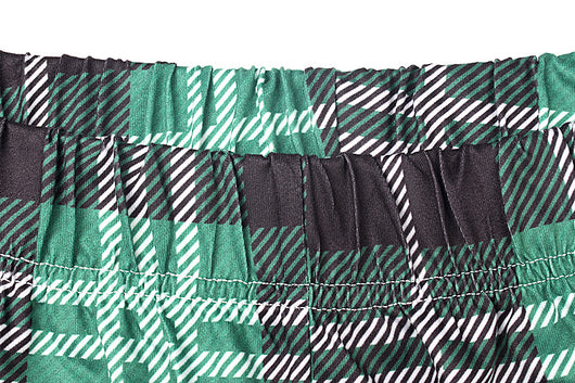 Family matching Christmas pajamas with "Dear Santa They're the Naughty Ones" print and green plaid pants. - Image 8