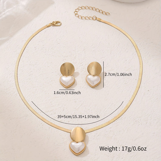 Collar Colgante Corazón Redondo Creativo para Mujer - Image 3