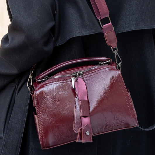 Bolso Bandolera de Cuero Curtido al Óleo para Mujer - Diseño Elegante y Sofisticado - Image 7