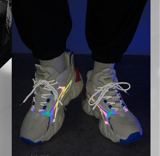 Tenis Deportivos Reflectantes de Caña Alta Talla Grande - Image 14