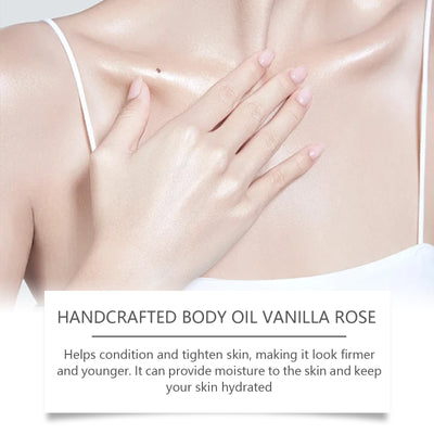 Aceite Corporal Nutritivo de Vainilla y Rosa Hecho a Mano - Image 3