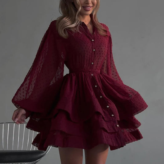 Vestido Camisero Elegante con Cinturón y Botones