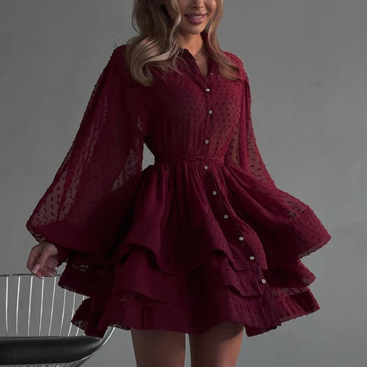 Vestido Camisero Elegante con Cinturón y Botones