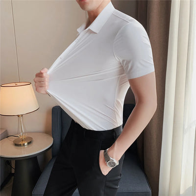 Camisa Deportiva Elástica de Manga Corta para Hombre - Image 13