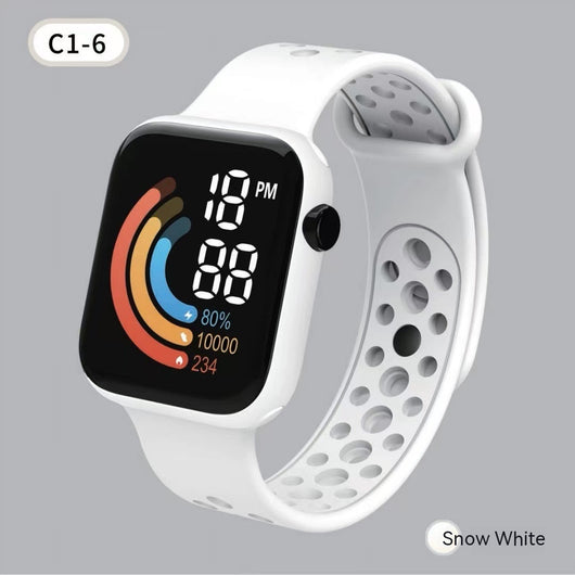 Reloj Digital Infantil Pantalla Rainbow LED Cuadrado - Image 2
