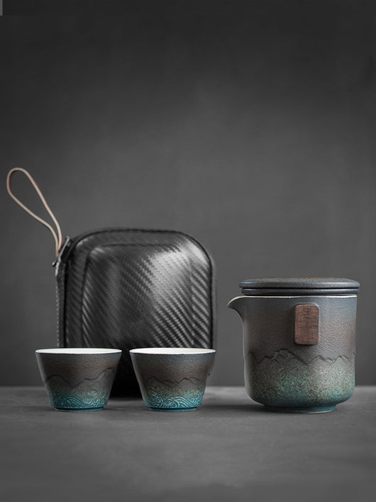 Juego de Té Portátil de Cerámica para Viajes - Kung Fu Tea