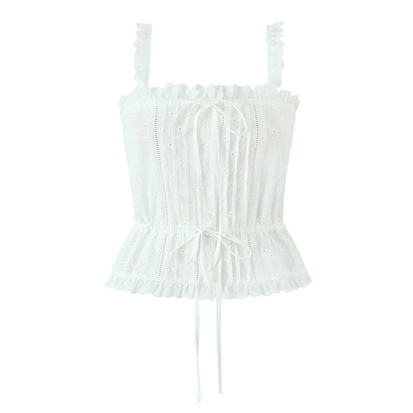 Conjunto de Blusa sin Mangas Bordada y Culotte de Algodón - Image 6
