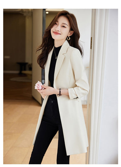 Abrigo Trench Coat Midi Negro para Mujer - Image 13