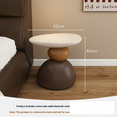 Mesa Lateral de Diseño Crema Lujo - Mesita de Café Minimalista Premium - Image 6