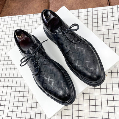 Zapatos de Cuero Negro Estilo Coreano para Traje Formal Ejecutivo - Image 11